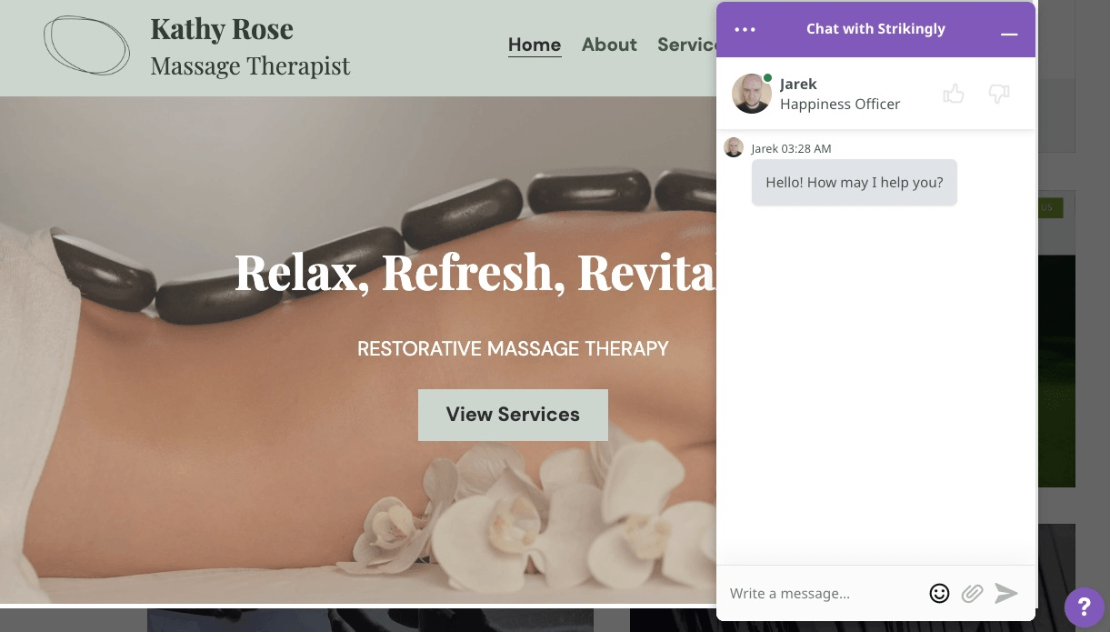 null Kathy Rose Template with Live Chat